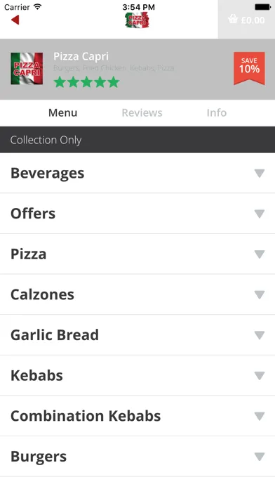 ภาพหน้าจอของ Pizza Capri