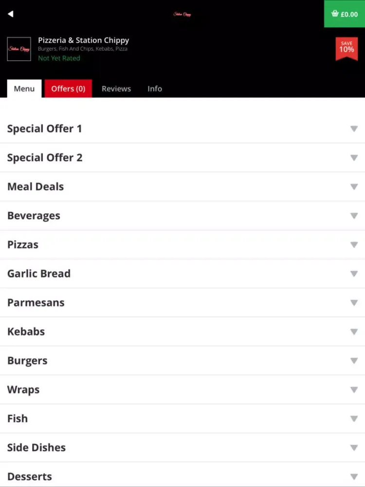 Capturas de tela do Pizzeria & Station Chippy iPad 