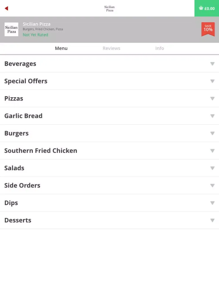 Sicilian Pizza iPad  Screenshots