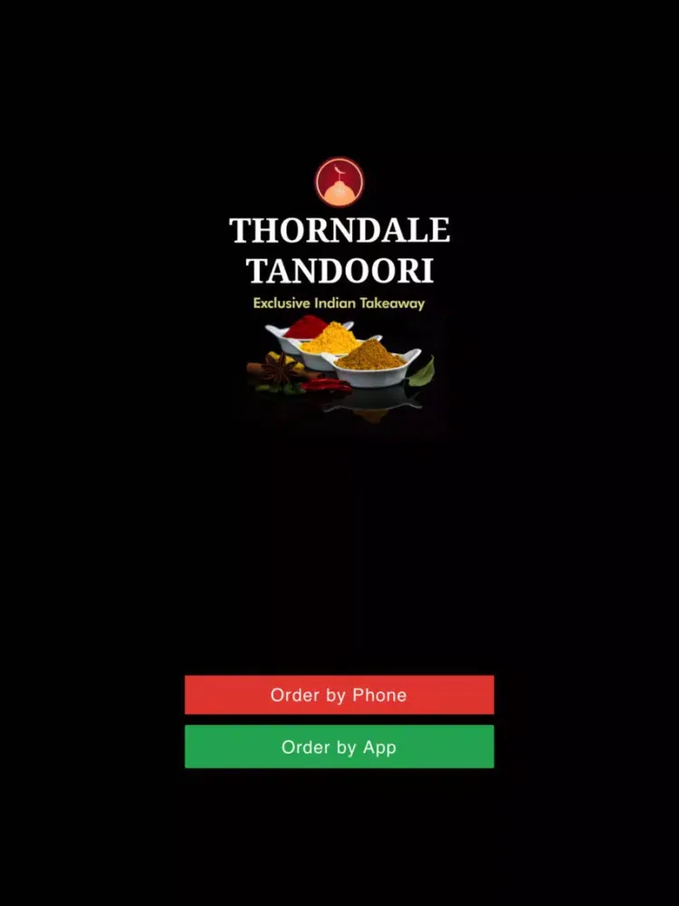 Thorndale Tandoori iPad  Screenshots