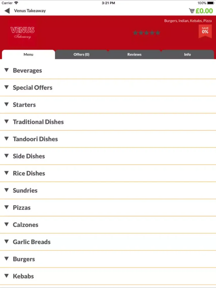 Screenshot di Venus Takeaway iPad 