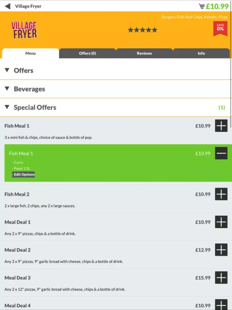 Zrzuty ekranu Village Fryer iPad 