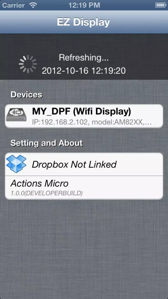Screenshot di EZ Display