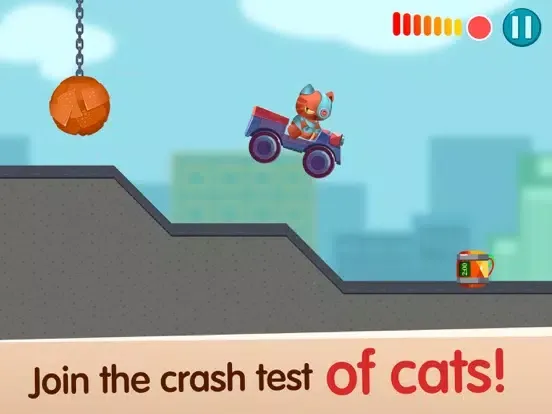 ภาพหน้าจอของ Cats Car Demolition Race iPad 