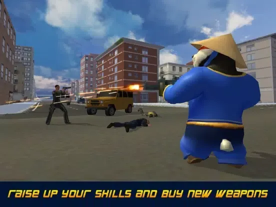 Panda Rope Stunts: Flight over Crime City iPad  スクリーンショット