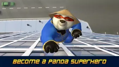Panda Rope Stunts: Flight over Crime City スクリーンショット