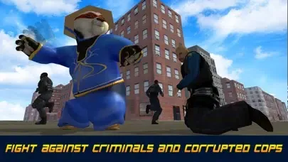 Panda Rope Stunts: Flight over Crime City スクリーンショット