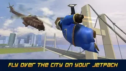 Panda Rope Stunts: Flight over Crime City スクリーンショット