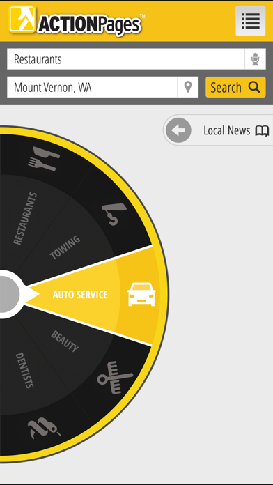 Screenshot di Action Pages