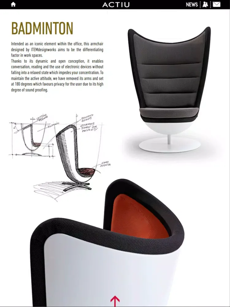 Capturas de tela do Actiu, muebles y sillas de oficina. Fabricamos soluciones iPad 