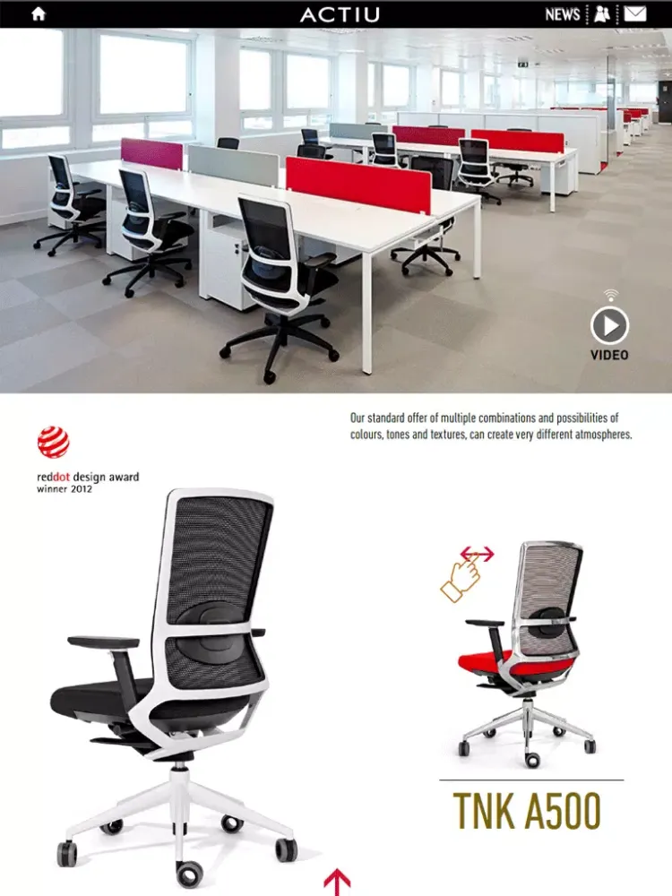Capturas de tela do Actiu, muebles y sillas de oficina. Fabricamos soluciones iPad 