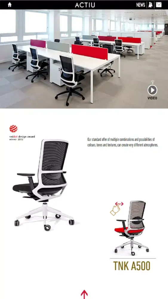 Capturas de tela do Actiu, muebles y sillas de oficina. Fabricamos soluciones