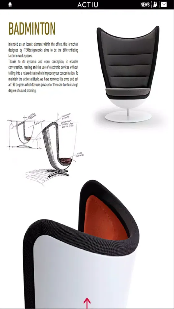 Capturas de tela do Actiu, muebles y sillas de oficina. Fabricamos soluciones