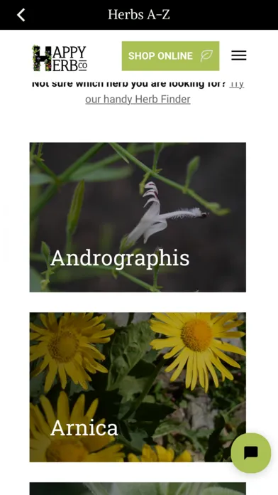 Capturas de tela do Happy Herb Company