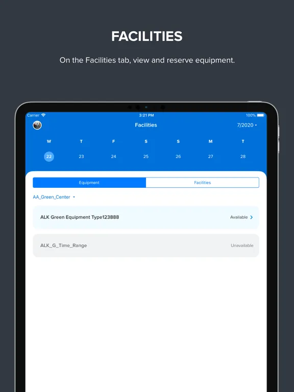 ภาพหน้าจอของ ACTIVENet Captivate iPad 