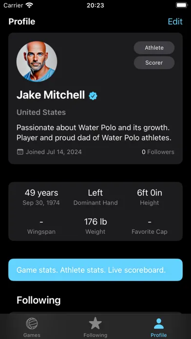 Capturas de tela do The Water Polo App