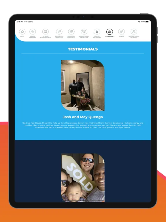 ACTIVE DUTY VETERAN HOMEOWNER iPad  سکرین شاٹس
