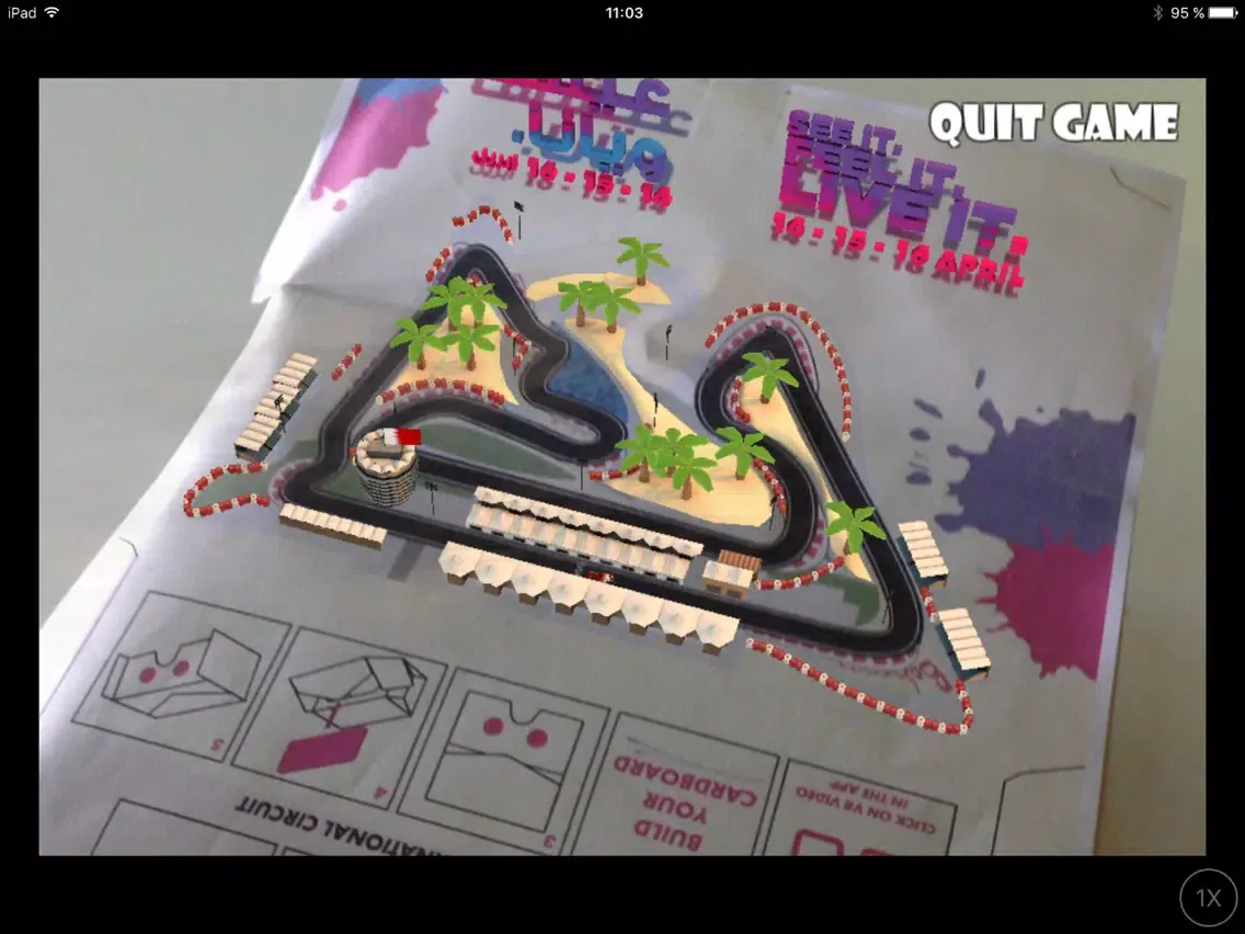 Tangkapan layar Bahrain GP Augmented Reality iPad 