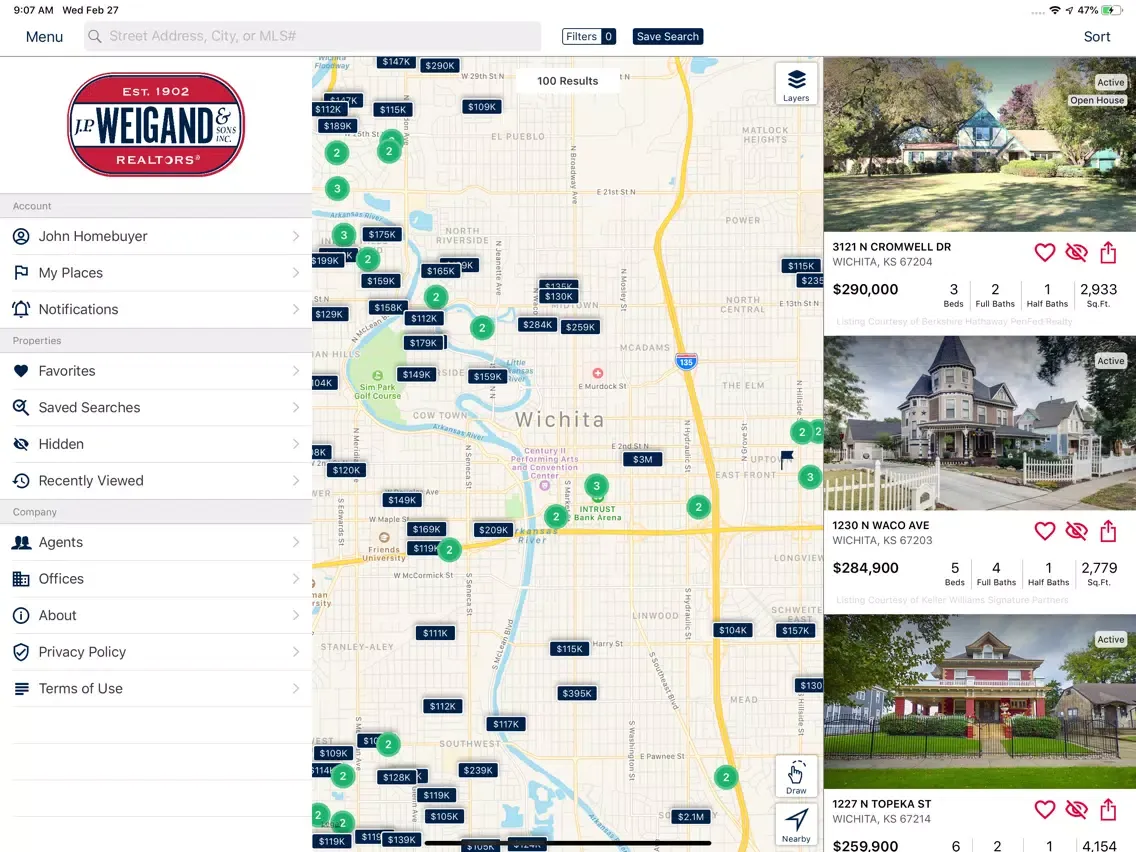 Weigand Real Estate iPad 应用截图