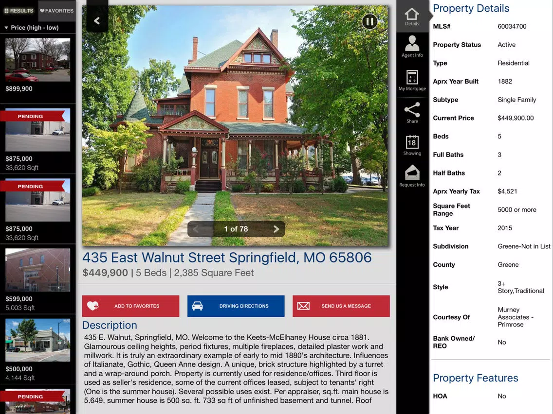 Capturas de pantalla de Murney Associates Realtors iPad 