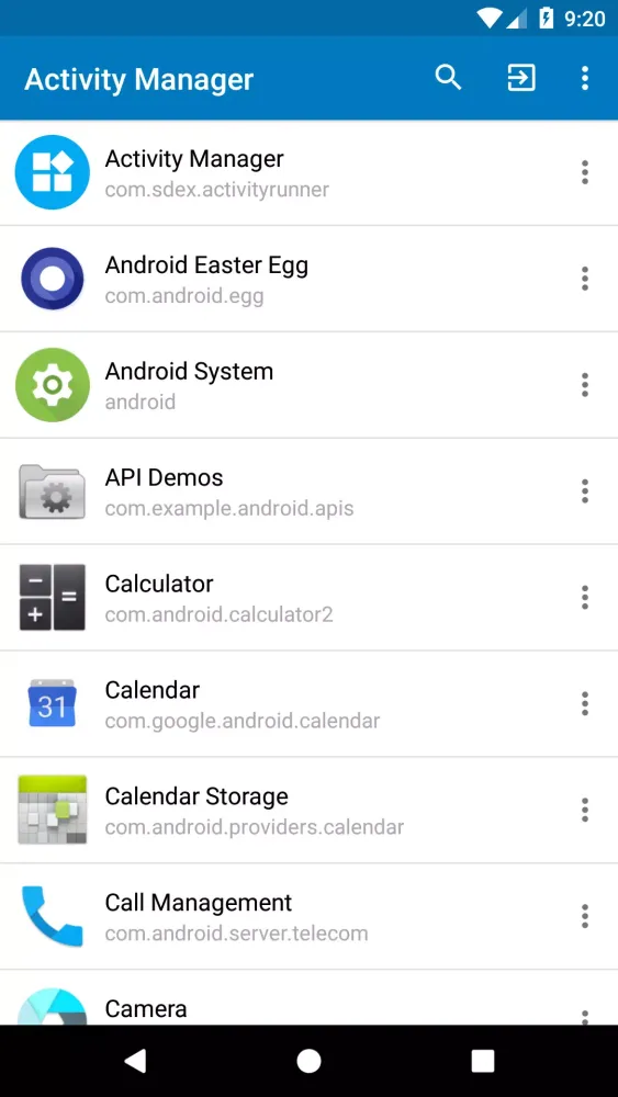 Activity Manager Screenshots