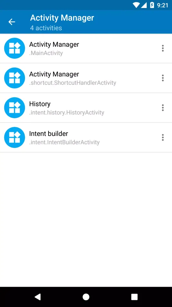 Activity Manager Screenshots