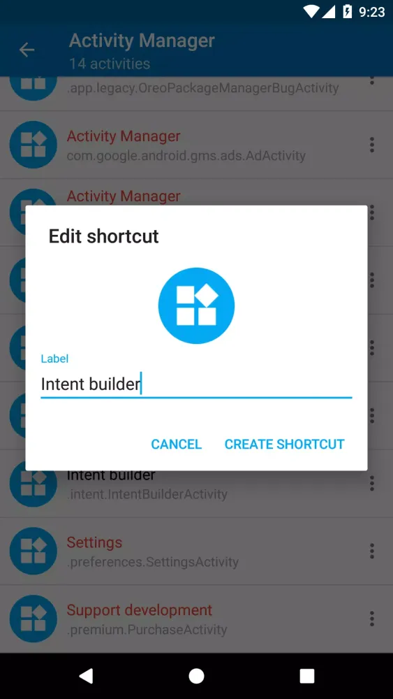 Activity Manager Screenshots