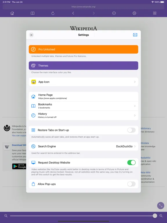 ภาพหน้าจอของ Desktop Browser • Zoomable iPad 