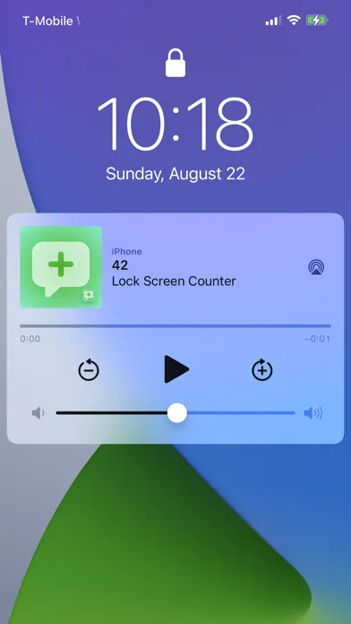 Voice Counter on Lock Screen Screenshots