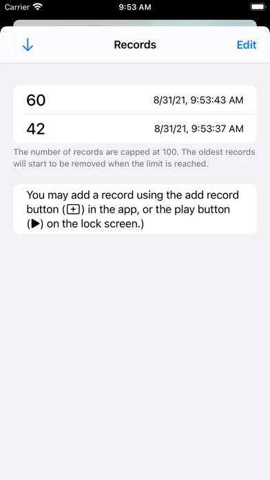 Voice Counter on Lock Screen Screenshots