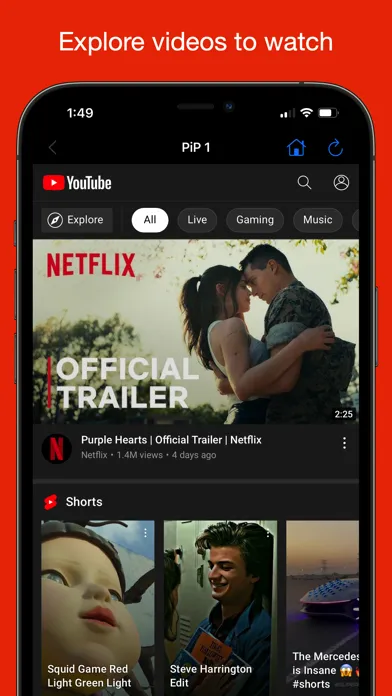 YubePiP: PiP Video Player স্ক্রিনশট