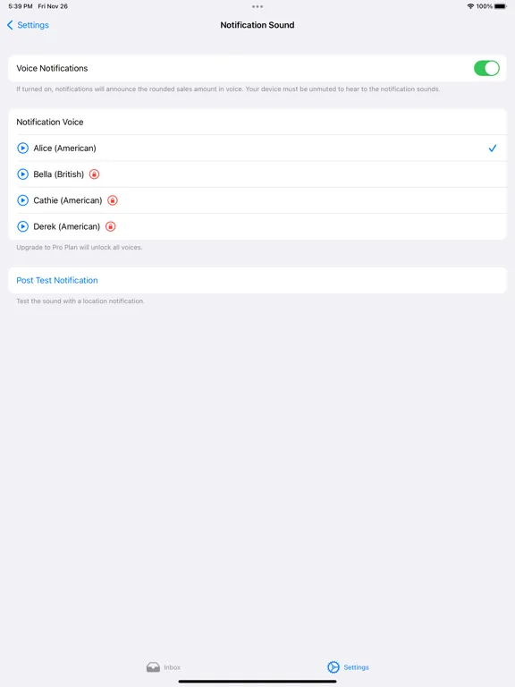 RevenueCat Notification Client iPad  Screenshots