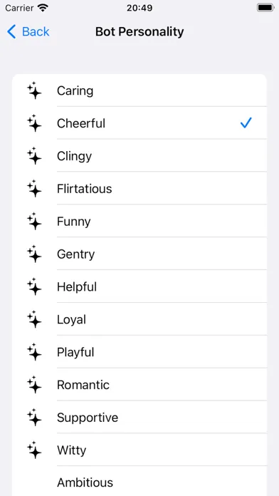 Capturas de tela do aiRoleBot: AI Role-Play Chat