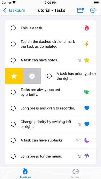 Ảnh chụp màn hình của Taskburn: Get Tasks Done