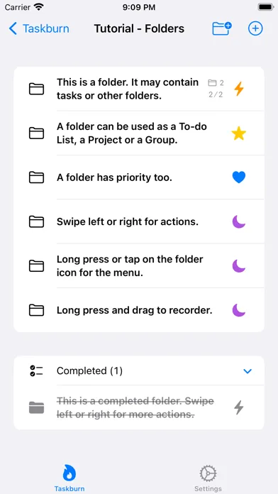 Ảnh chụp màn hình của Taskburn: Get Tasks Done