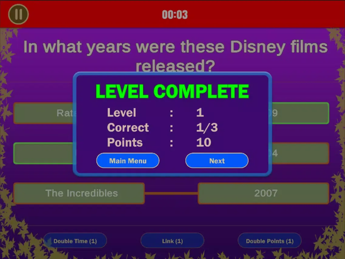 Zrzuty ekranu Trivia Links iPad 