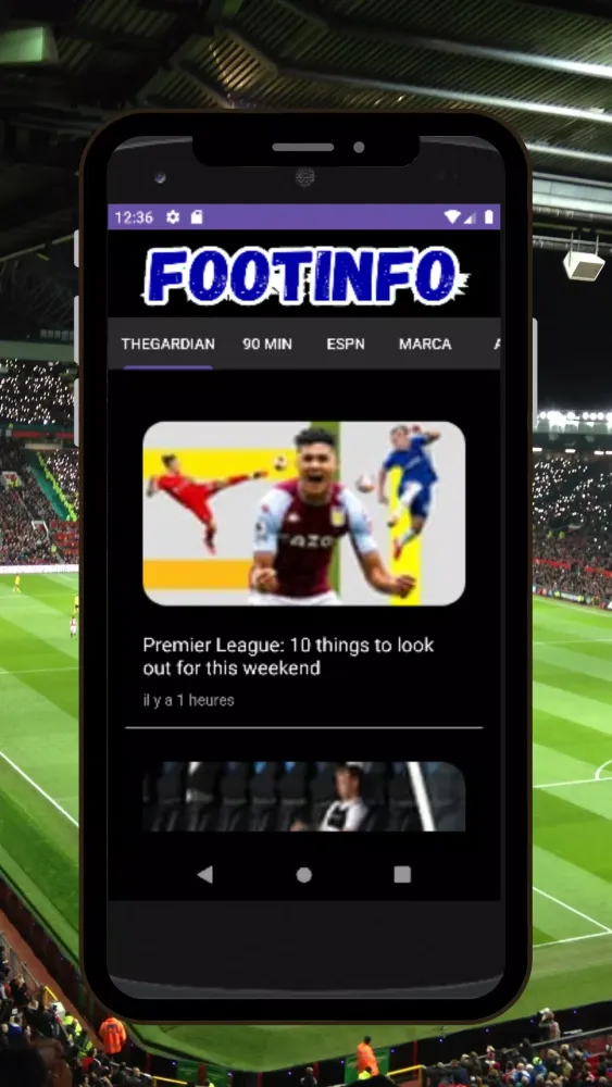 Zrzuty ekranu Foot info