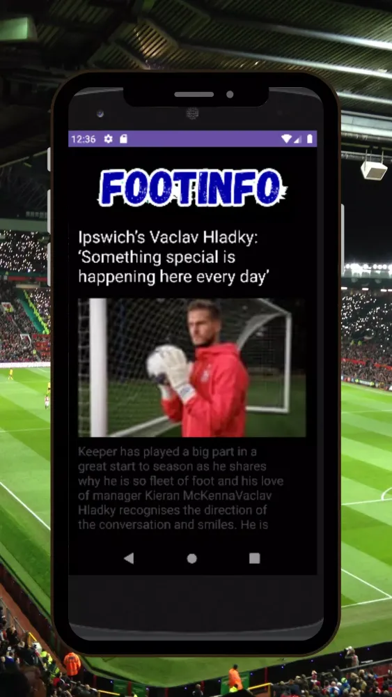 Zrzuty ekranu Foot info