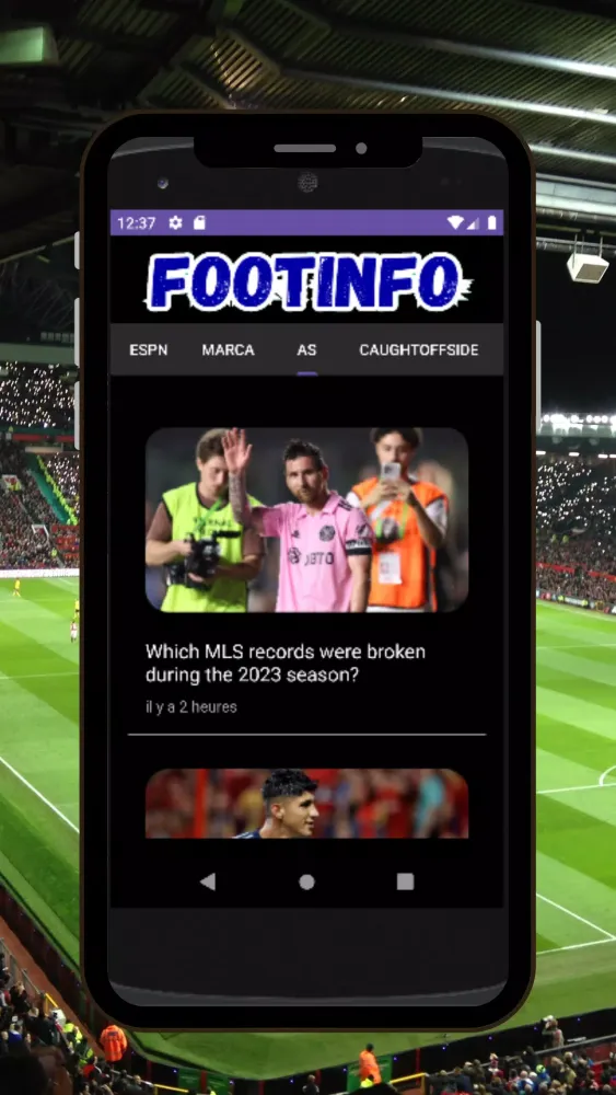 Zrzuty ekranu Foot info