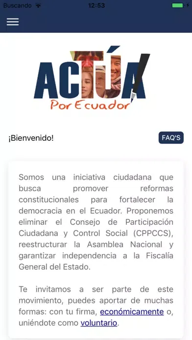 ภาพหน้าจอของ Actúa por Ecuador