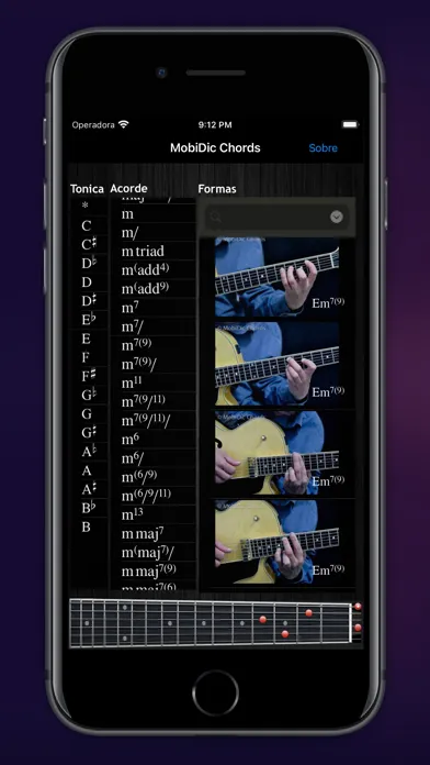Zrzuty ekranu Mobidic Guitar Chords