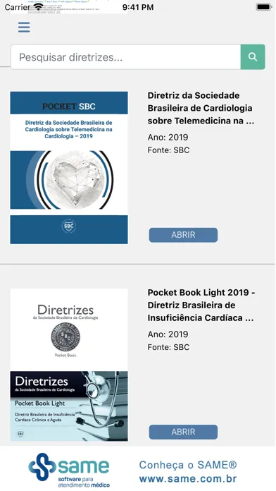 Скриншоты Diretrizes da Cardiologia