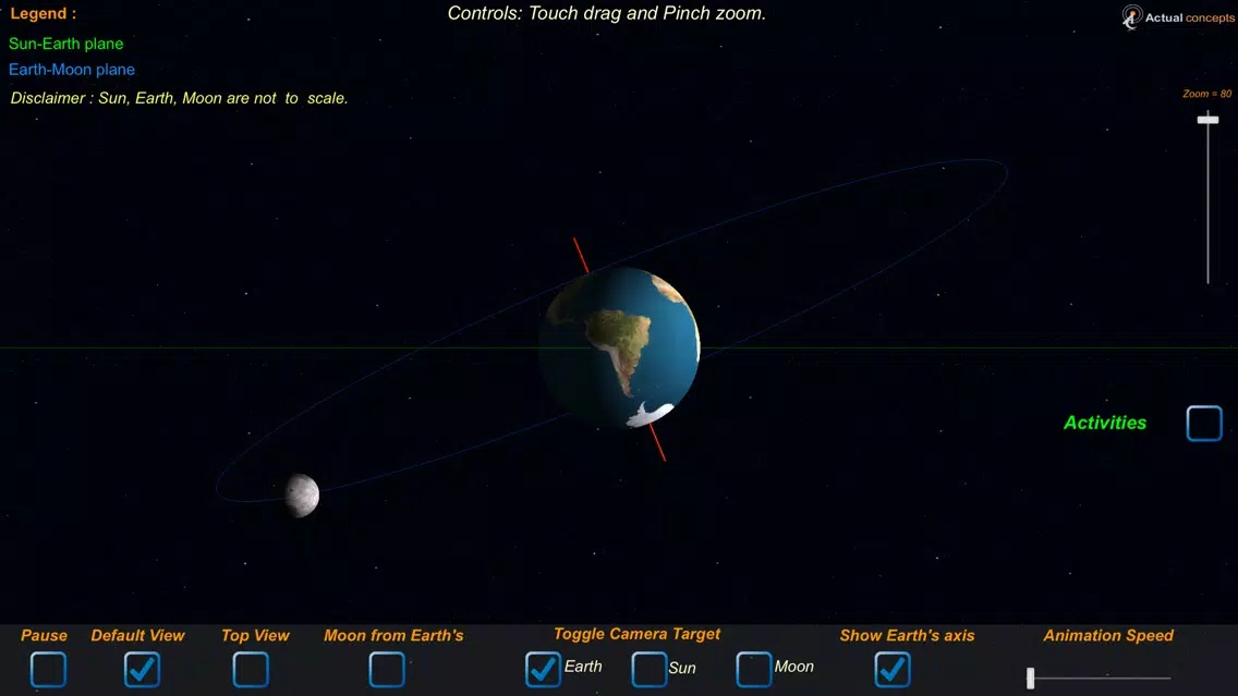 Скриншоты 3D Earth Moon Sun