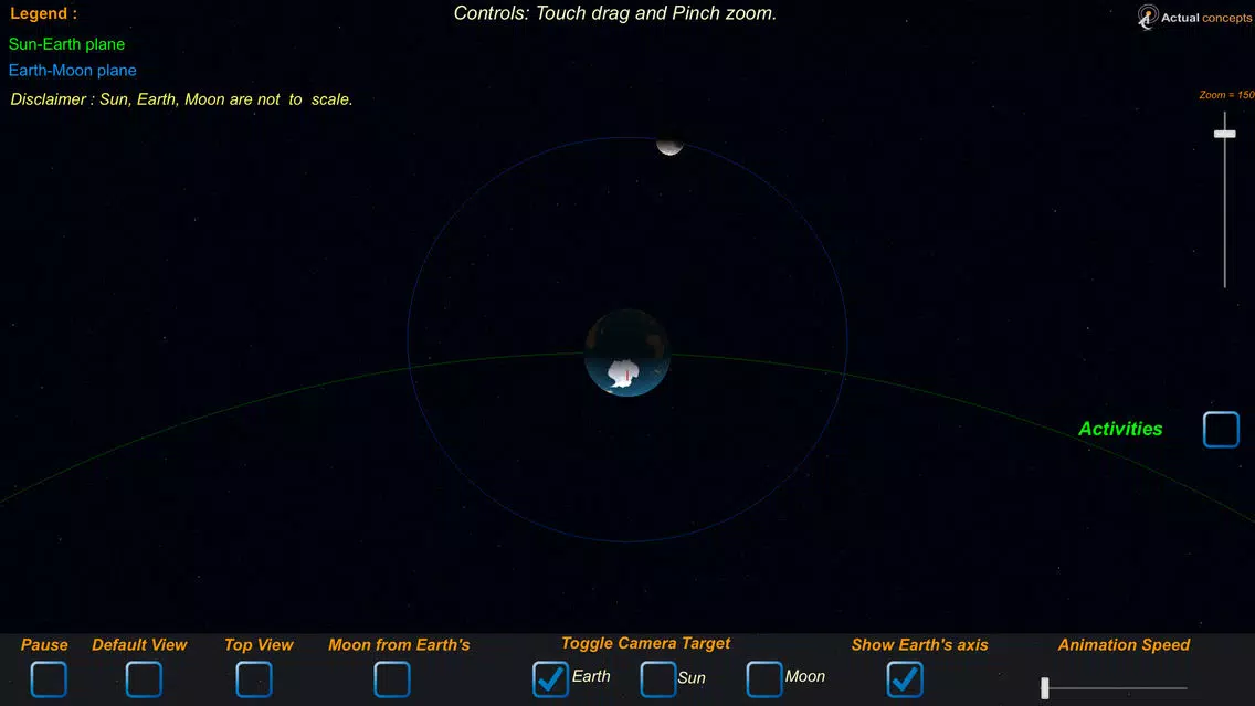Скриншоты 3D Earth Moon Sun