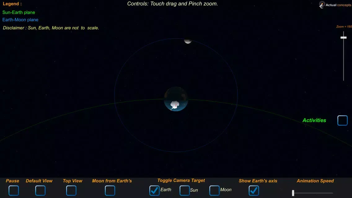 3D Earth Moon Sun 스크린샷