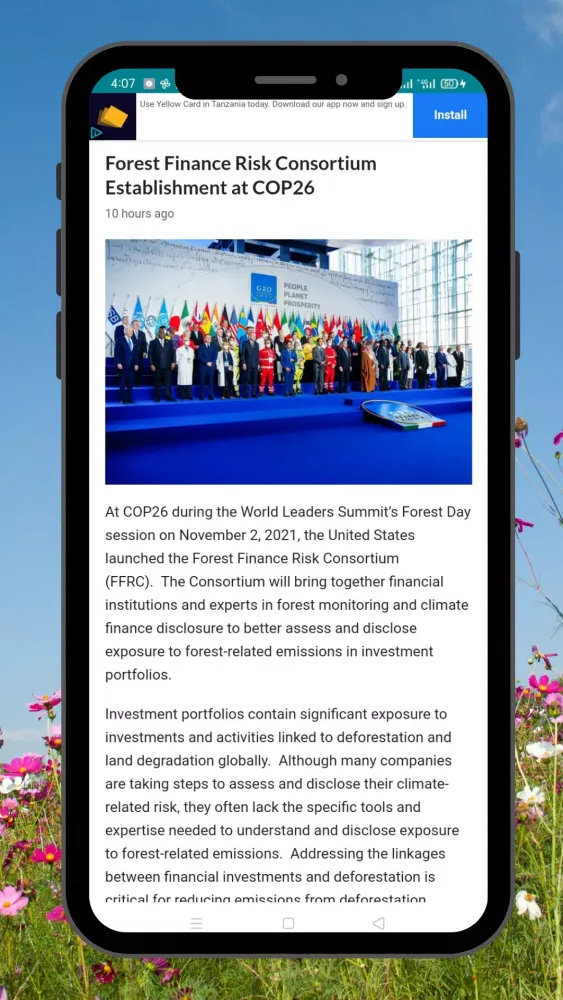 Capturas de pantalla de Africa News Today.