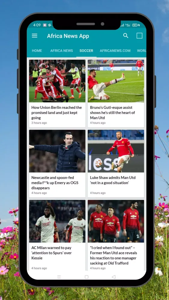 Capturas de pantalla de Africa News Today.