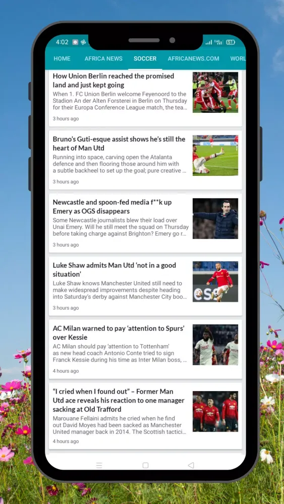 Capturas de pantalla de Africa News Today.