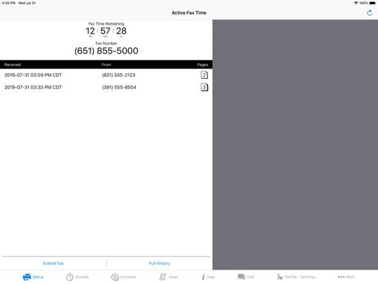 FaxReceive - receive fax app iPad  スクリーンショット