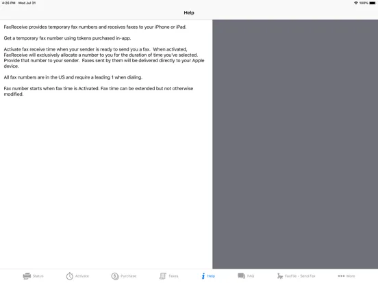 FaxReceive - receive fax app iPad  スクリーンショット